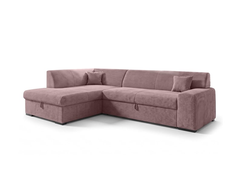Canapé d'angle convertible lucera 260 cm – rose pâle Lucera - Conforama A