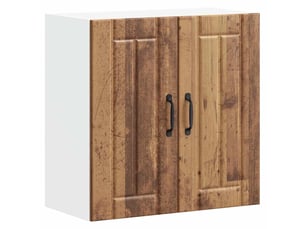 Meuble de rangement, armoire murale de cuisine lucca vieux bois bois ingénierie shl4095