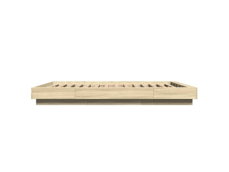  Lit double- lit adulte -  cadre de lit sans matelas chêne sonoma 120x190 cm  - Conforama D