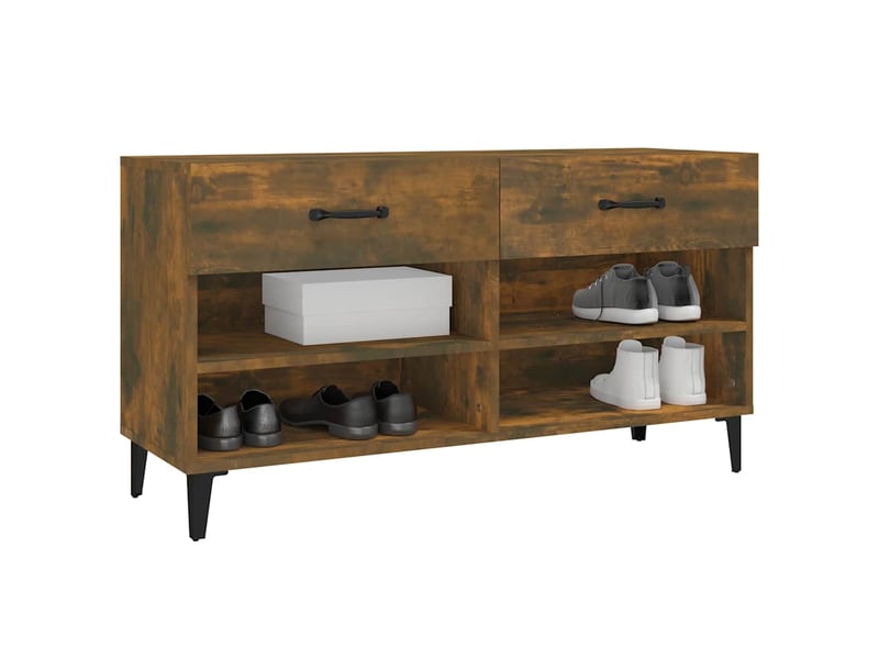  Armoire à chaussures chêne fumé 102x35x55 cm bois d'ingénierie shl2249  - Conforama D
