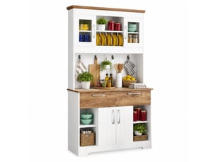Buffet 6 porte(s)  2 tiroir(s) LPOSPI  - 106 cm coloris blanc 