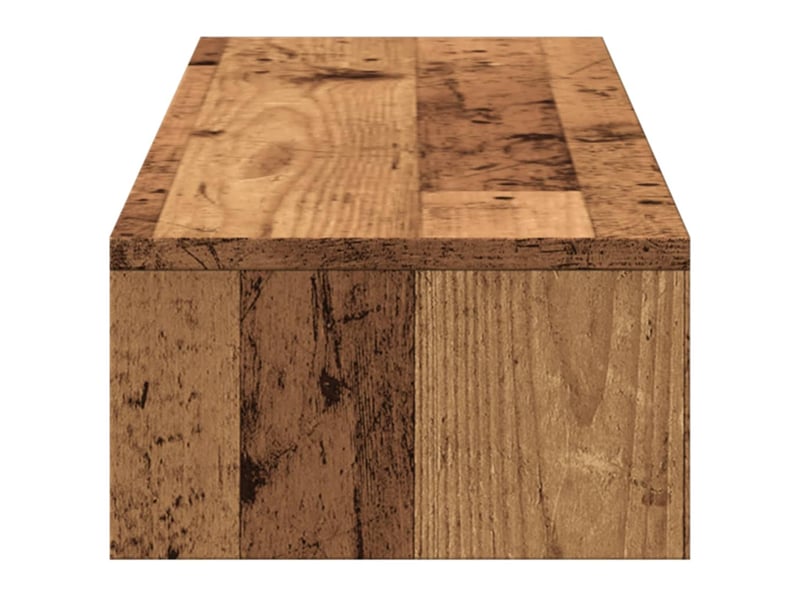  Support de moniteur table meuble bureau avec tiroirs vieux bois bois d'ingénierie marron 02_0044948  - Conforama D