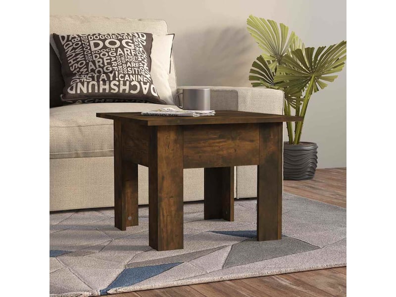 Table basse - table de salon - table à thé chêne fumé 55x55x42 cm bois d'ingénierie  - Conforama B