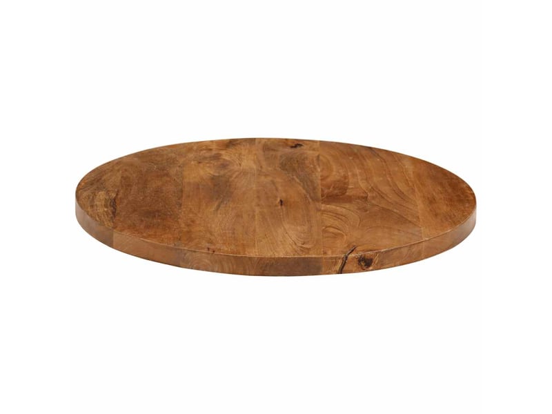 Dessus de table - plateau de table - dessus de bureau ø 40x2,5 cm rond bois de manguier massif - Conforama D