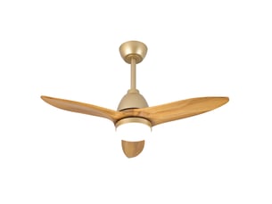 Ventilateur de plafond 91 cm en bois massif d'érable avec éclairage led dimmable 3 tons et moteur dc réversible