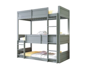 Lit superposé 90x200 cm <strong></strong> <strong></strong> coloris gris
