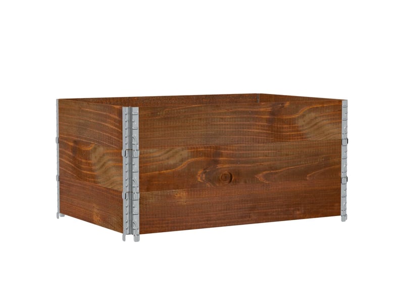  Jardinière - bac à fleurs marron 120x80 cm bois massif de pin  - Conforama A