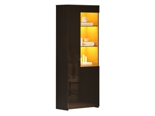 Vitrine coloris noir 2 étagère(s) <strong>WISHDOR</strong> <strong></strong> - 70 cmx180 cm