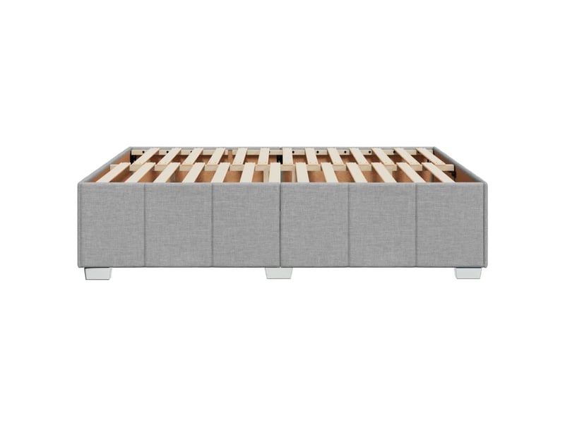  Lit double- lit adulte -  cadre de lit sans matelas gris clair 140x190 cm tissu  - Conforama D