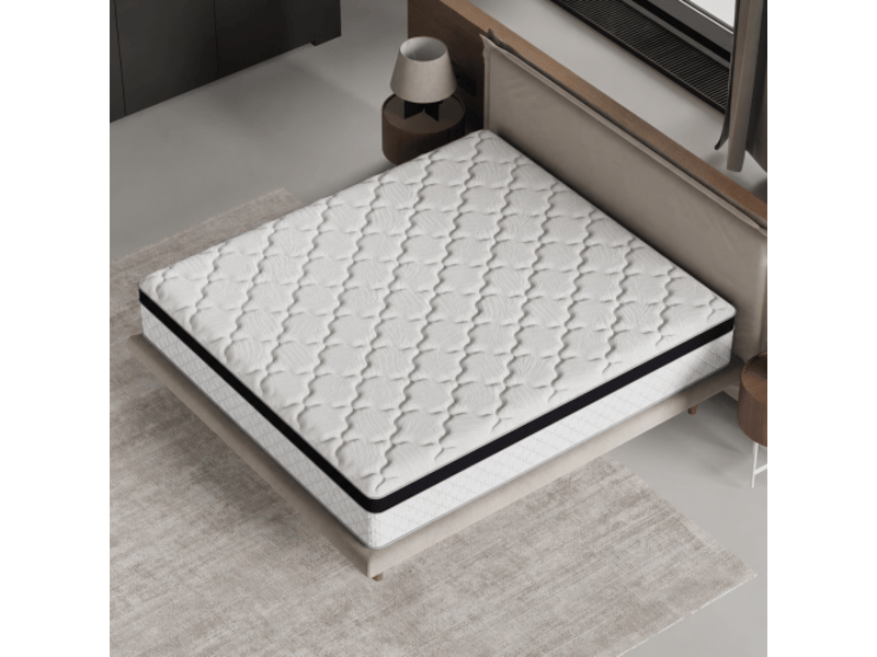  Matelas à ressorts 140x200 cm - épaisseur 25 cm - h3 - conception ergonomique - matelas roulé - blanc  - Conforama E