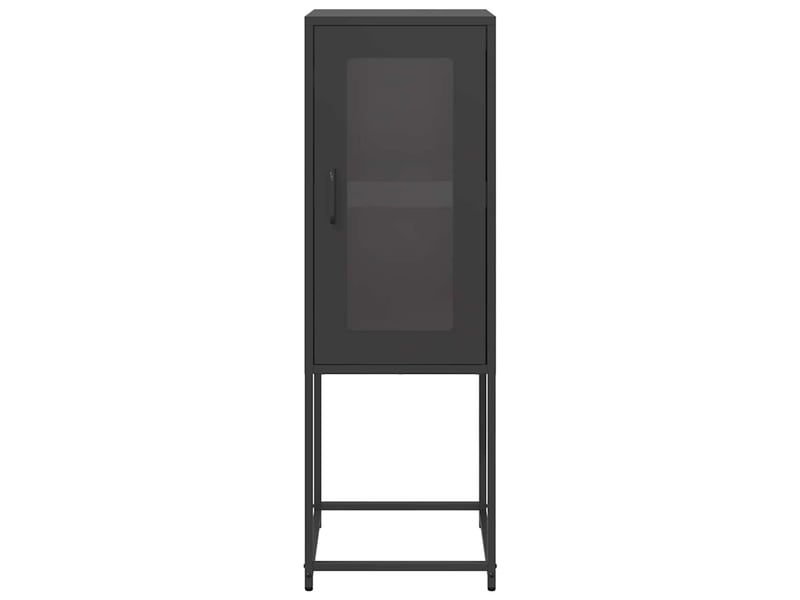  Buffet - bahut - meuble de rangement noir 36x39x107 cm acier laminé à froid  - Conforama E