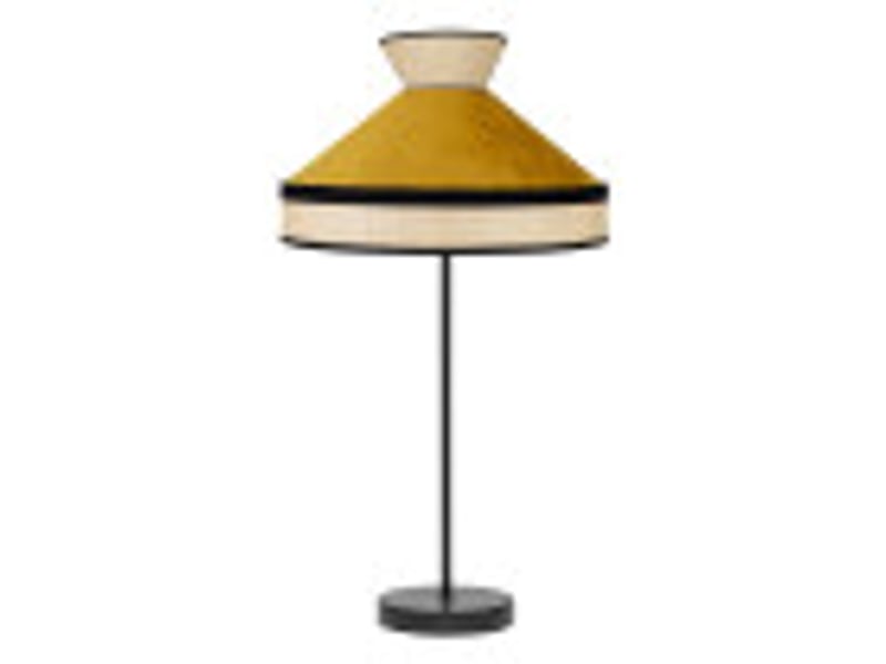  Lampe à poser fabrilamp fabrizio e27 coloris naturelnoirjaune 61 x 30 x 30 cm 179971150 - Conforama B