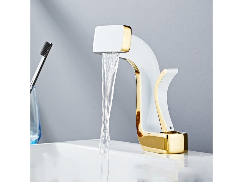  Robinet de bassin robinet lavabo de salle de bain cascade mitigeur robinet de salle de bain  - Conforama C
