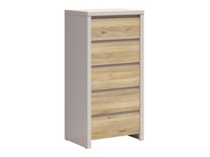 Chiffonnier 5 tiroir(s)      coloris naturel largeur 40.5 cm hauteur 112.5 cm