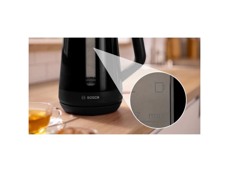  Bosch - bouilloire électrique 1.7l 2400w noir  twk1m123 - mymoment TWK1M123 - Conforama D