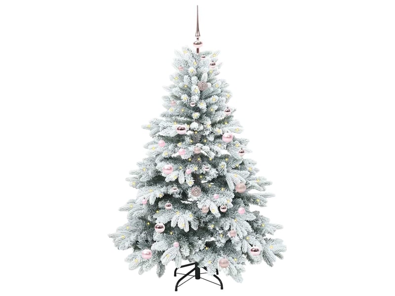  Sapin de noël - arbre de noël artificiel avec 150 led blanc 150 cm pe et pvc  - Conforama A