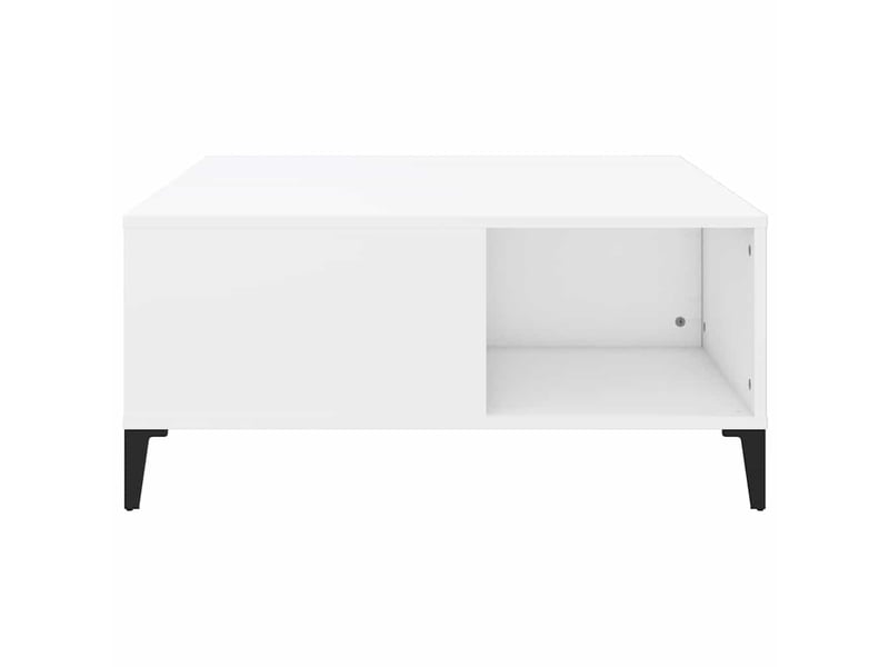  Table basse - table de salon - table à thé blanc 80x80x36,5 cm bois d'ingénierie  - Conforama E