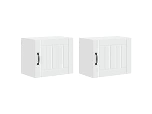 Meuble mural de cuisine | armoire de cuisine 2 pcs blanc bois d'ingénierie shl7924