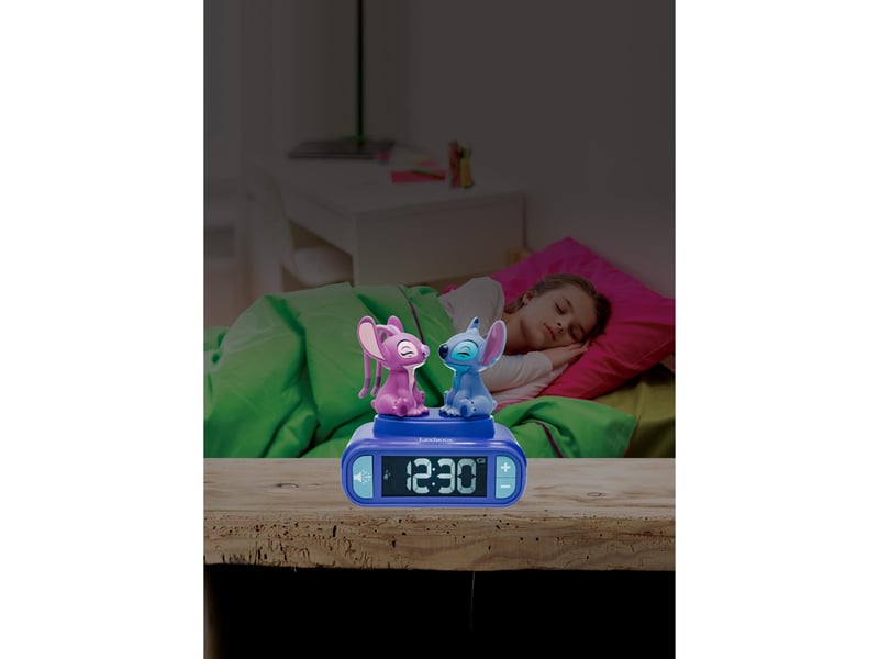 Réveil - veilleuse stitch & angel avec effets sonores  - Conforama C