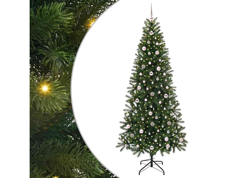 Sapin de noël artificiel, arbre de noël vert 240 cm pe et pvc shl7686 - Conforama A