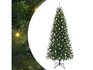 Sapin de noël artificiel, arbre de noël vert 240 cm pe et pvc shl7686