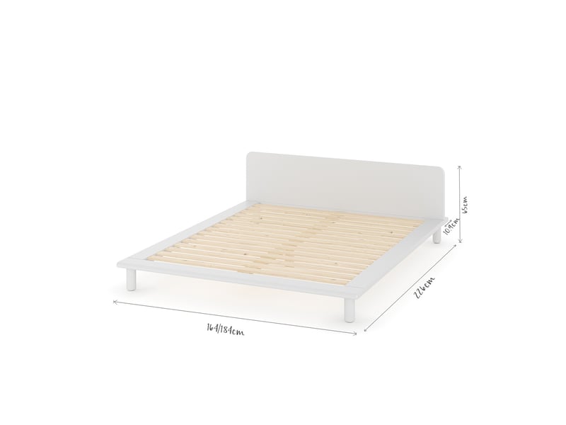  Pack lit 2 places avec tête de lit et matelas 140x200 cm paolo  blanc Paolo - Conforama D