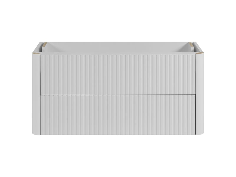  Meuble sous vasque suspendu linea 100 cm blanc  - Conforama D