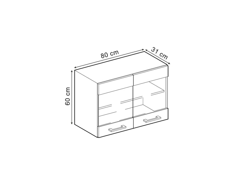 Vicco armoire en verre, mint campagneblanc, 80cm - Conforama B