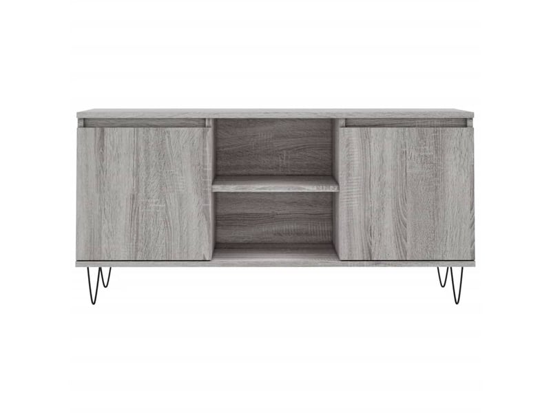  Meuble tv - banc tv - meuble de rangement sonoma gris 104x35x50 cm bois d'ingénierie  - Conforama E