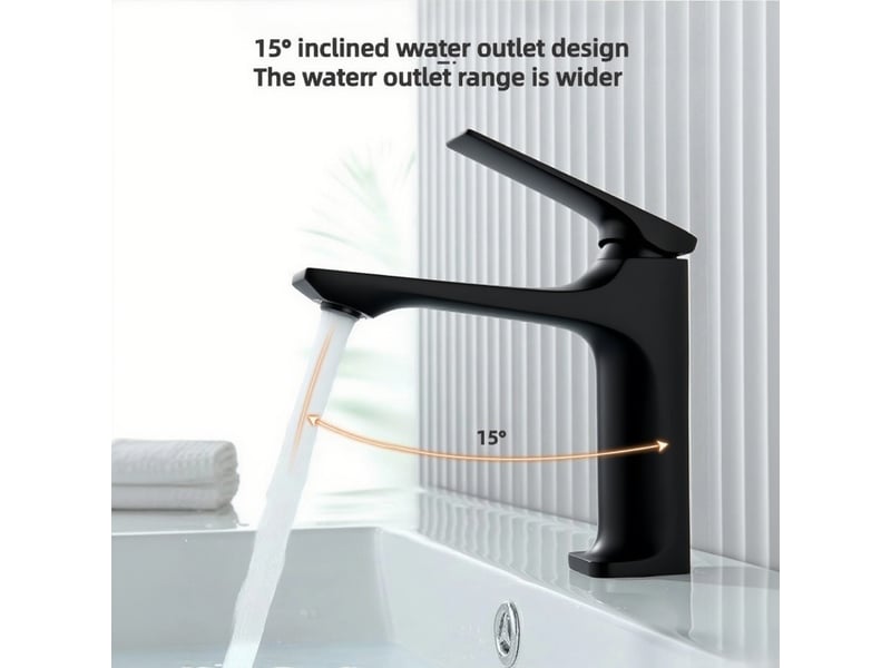  Robinet moderne lavabo salle de bain eau froidechaude lavabo évier robinet évier mono levier plan de travail anti-éclaboussures(noir)  - Conforama D