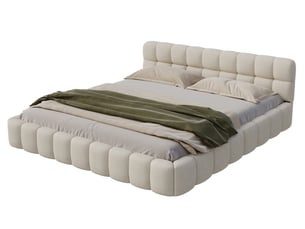 Lit 2 places 160x200 cm <strong></strong>  <strong></strong> coloris beige