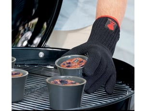 Gants de barbecue premium 1 paire noir avec picots en silicone