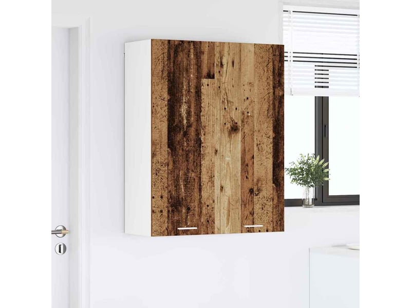  Meuble de rangement cuisine, armoire suspendue bois ancien 80x31x100cm shl9240  - Conforama D