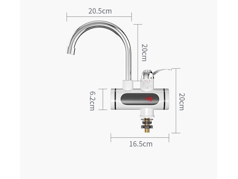  Robinet chauffant électrique сhauffe-eau pour cuisine, jardin, salle de bain chauffage instantané  - Conforama B