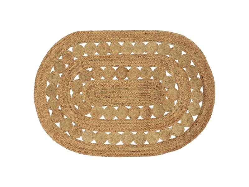  Vidaxl tapis de surface naturel 100 x 152 cm jute  - Conforama D