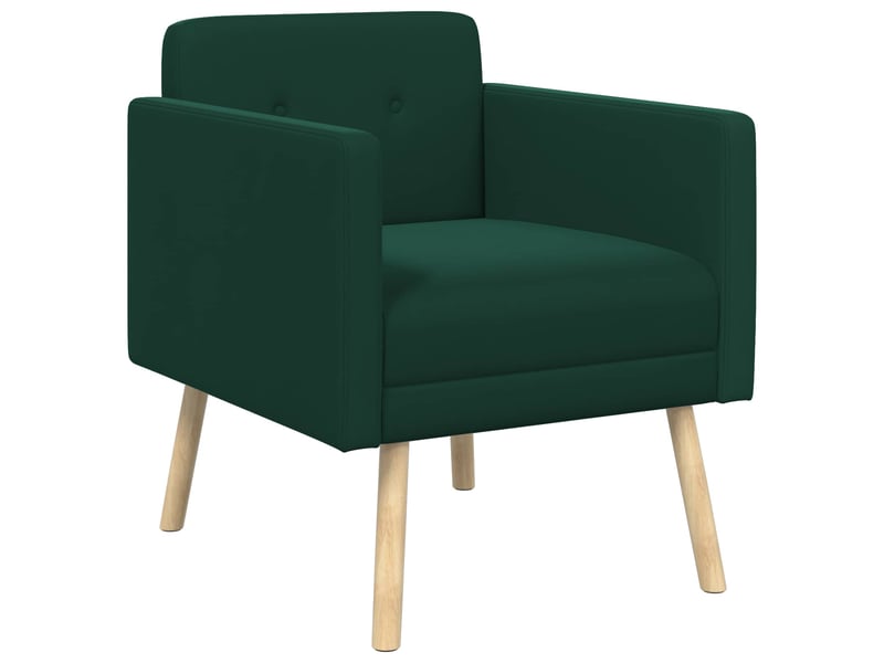 Vidaxl fauteuil d'appoint vert foncé velours - Conforama A