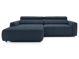 Selsey fando - canapé d'angle - 252 cm - velours bleu
