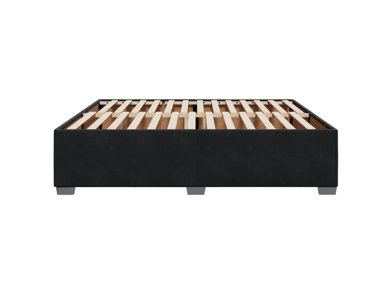  Lit double- lit adulte -  cadre de lit sans matelas noir 200x200 cm velours  - Conforama D