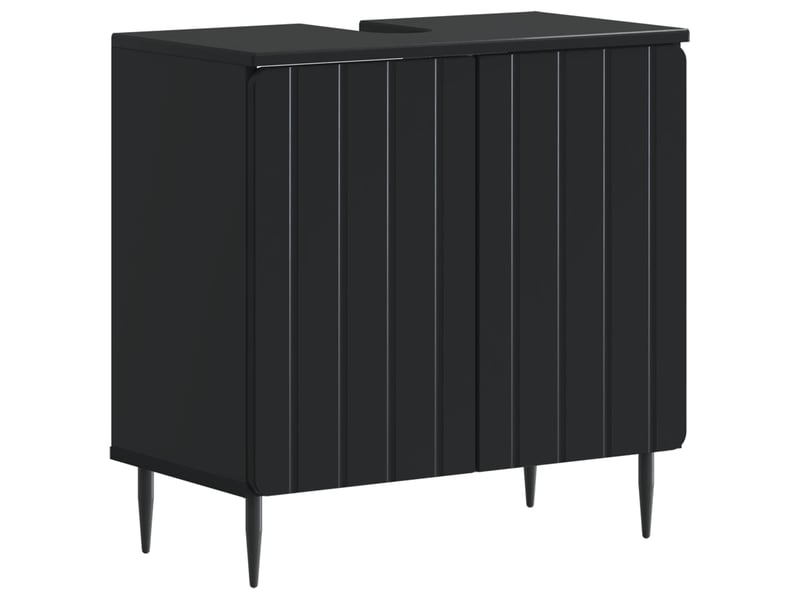  Ensemble de meuble de salle de bain 3 pièces zwolle noir cf63550  - Conforama D