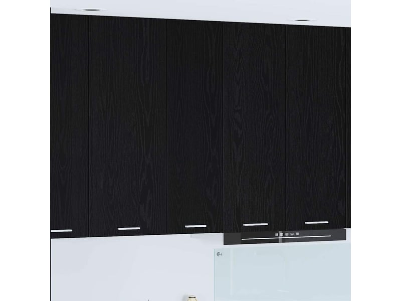  Meuble de rangement cuisine, armoire suspendue chêne noir 30x31x100cm bois d'ingénierie  - Conforama B