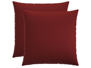 Lot de 2 coussins avec oreiller, coussins décoratifs heerlen bordeaux tissu cf50194