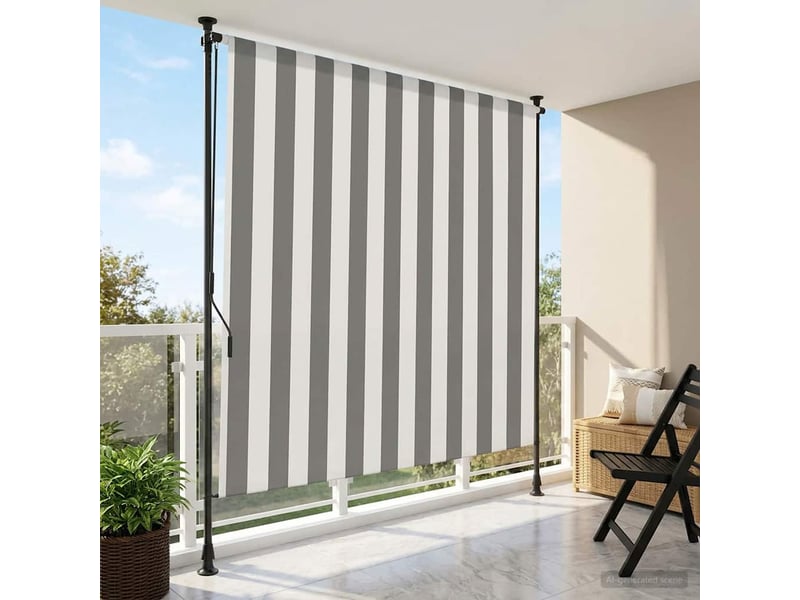  Store enrouleur, store roulant extérieur anthracite et blanc 100 x 270 cm cf47443  - Conforama B