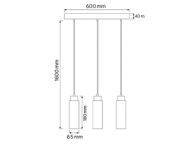  Suspension design 3 spots en travertin et effet bois iris  - Conforama C