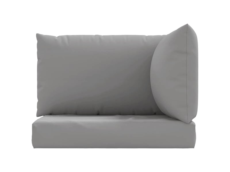  Lot de 3 coussins de palette, coussins de canapé gris tissu oxford cf59678  - Conforama D