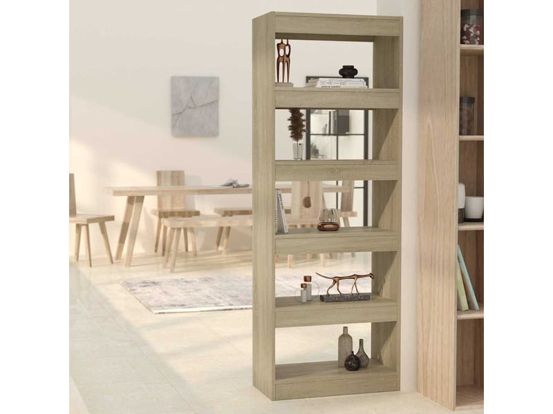  Bibliothèque, étagère de rangement chêne sonoma bois d'ingénierie  - Conforama B