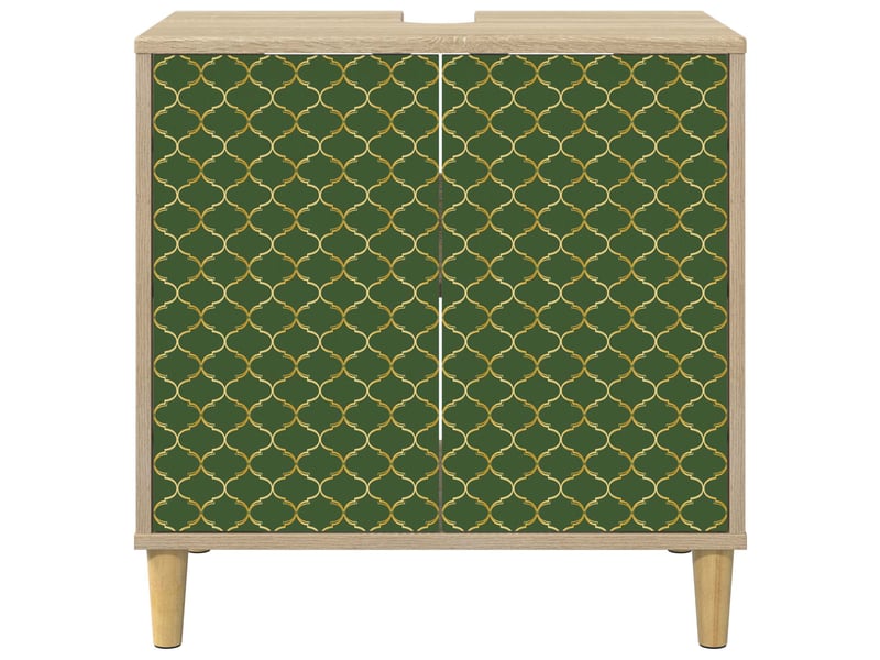  Armoire de salle de bain, meuble de rangement geleen sonoma 60x40x60 cm  - Conforama E