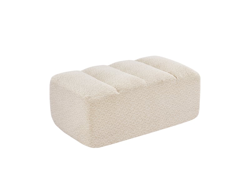 Repose-pieds - 104x61x45 cm - ottoman modulaire sans cadre en molleton bouclé - beige - Conforama A