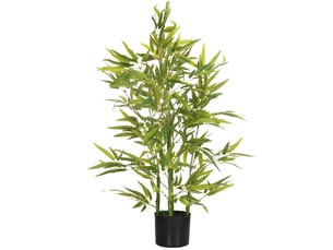 Bambou artificiel 90 cm en pot vert