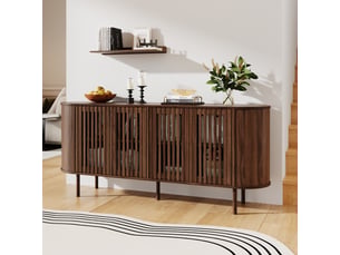 Buffet 4 porte(s) 0 tiroir(s) <strong>KORFEE</strong> <strong></strong> - 160 cm coloris marron