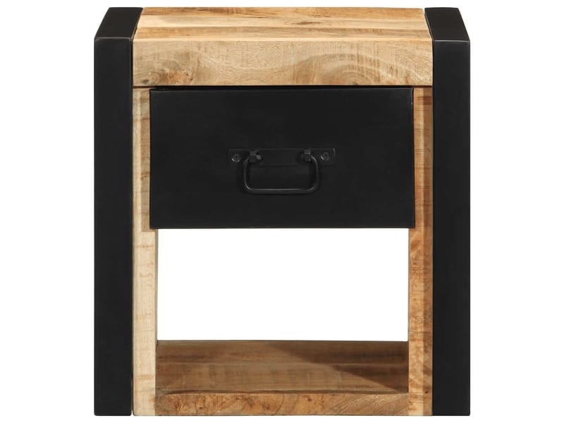 Lot de 2 tables de chevet - cabinet de chevet - table de nuit 40x35x40 cm bois de manguier massif brut - Conforama E